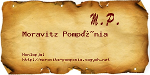 Moravitz Pompónia névjegykártya